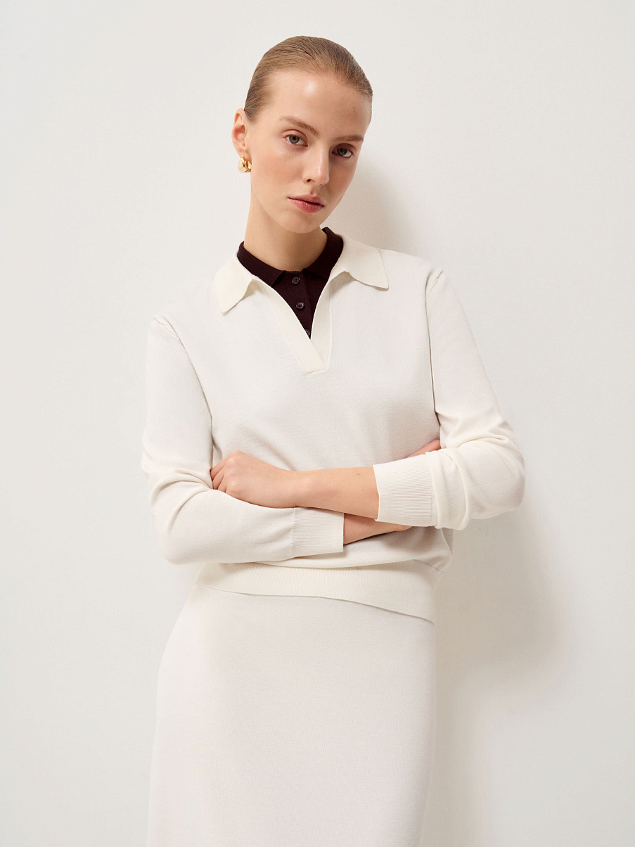 Джемпер из шерсти и шелка