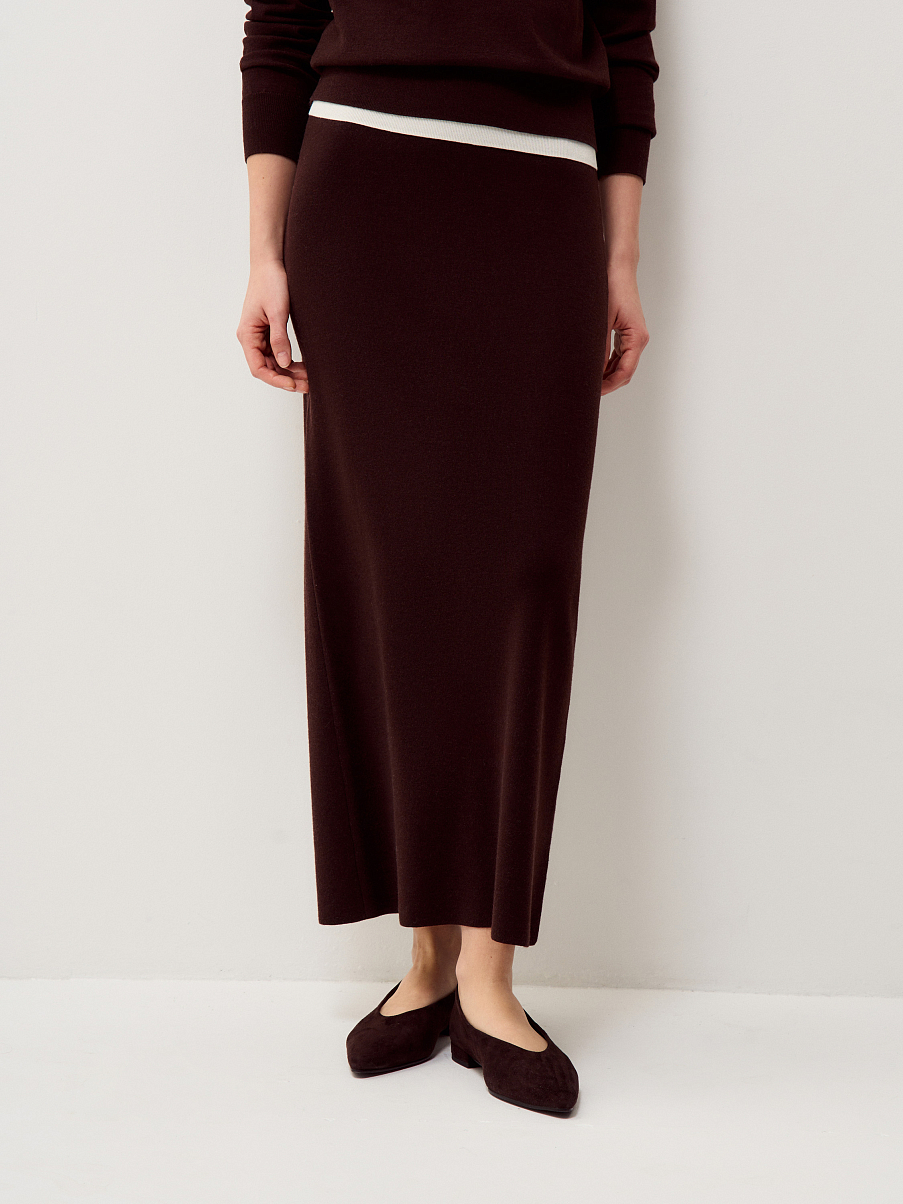 Юбка из шерсти и шелка