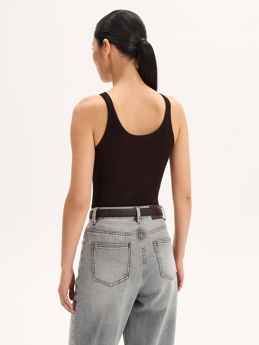 Топ трикотажный из шелка