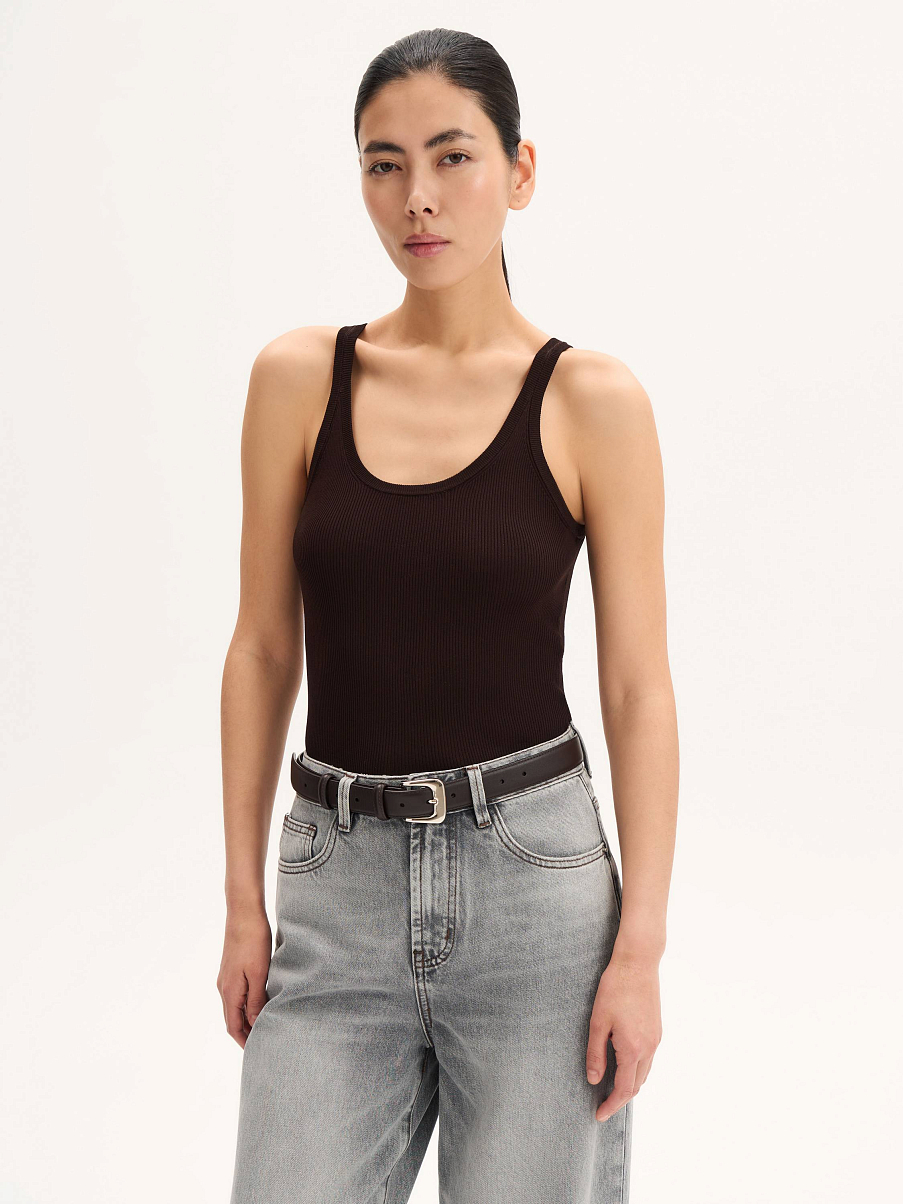 Топ трикотажный из шелка