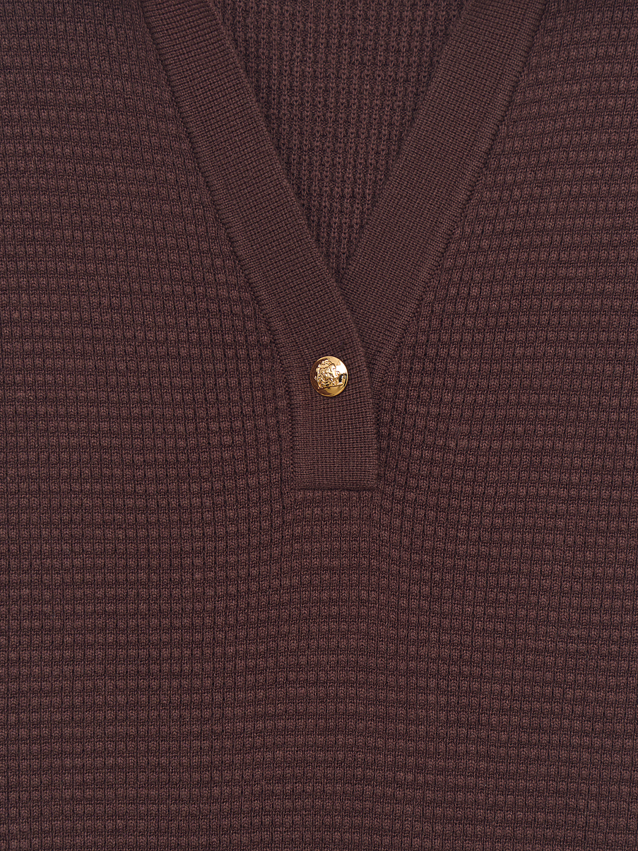 Жилетка трикотажная с воротником