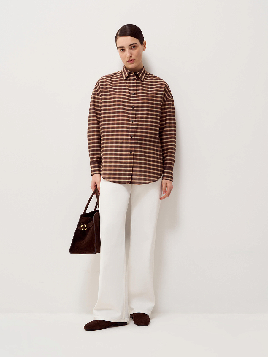 Рубашка из хлопка и шелка