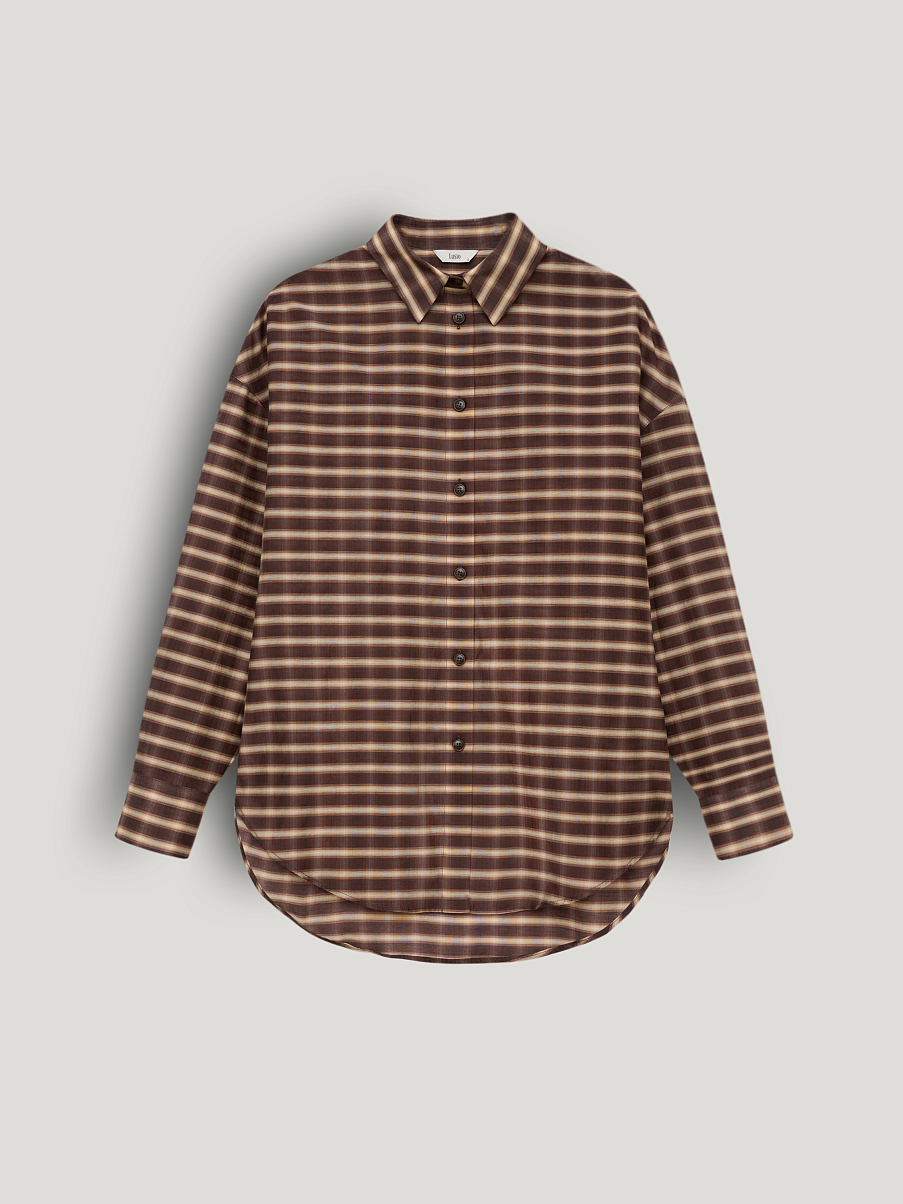 Рубашка из хлопка и шелка