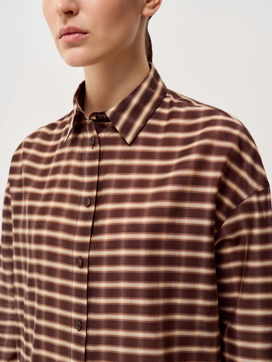 Рубашка из хлопка и шелка