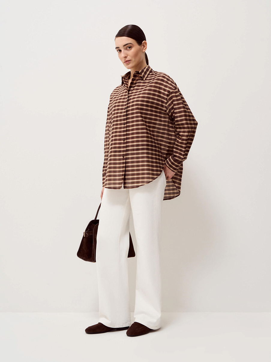 Рубашка из хлопка и шелка