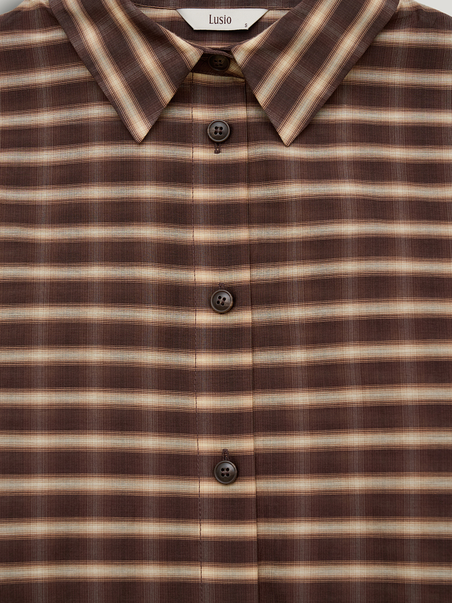 Рубашка из хлопка и шелка