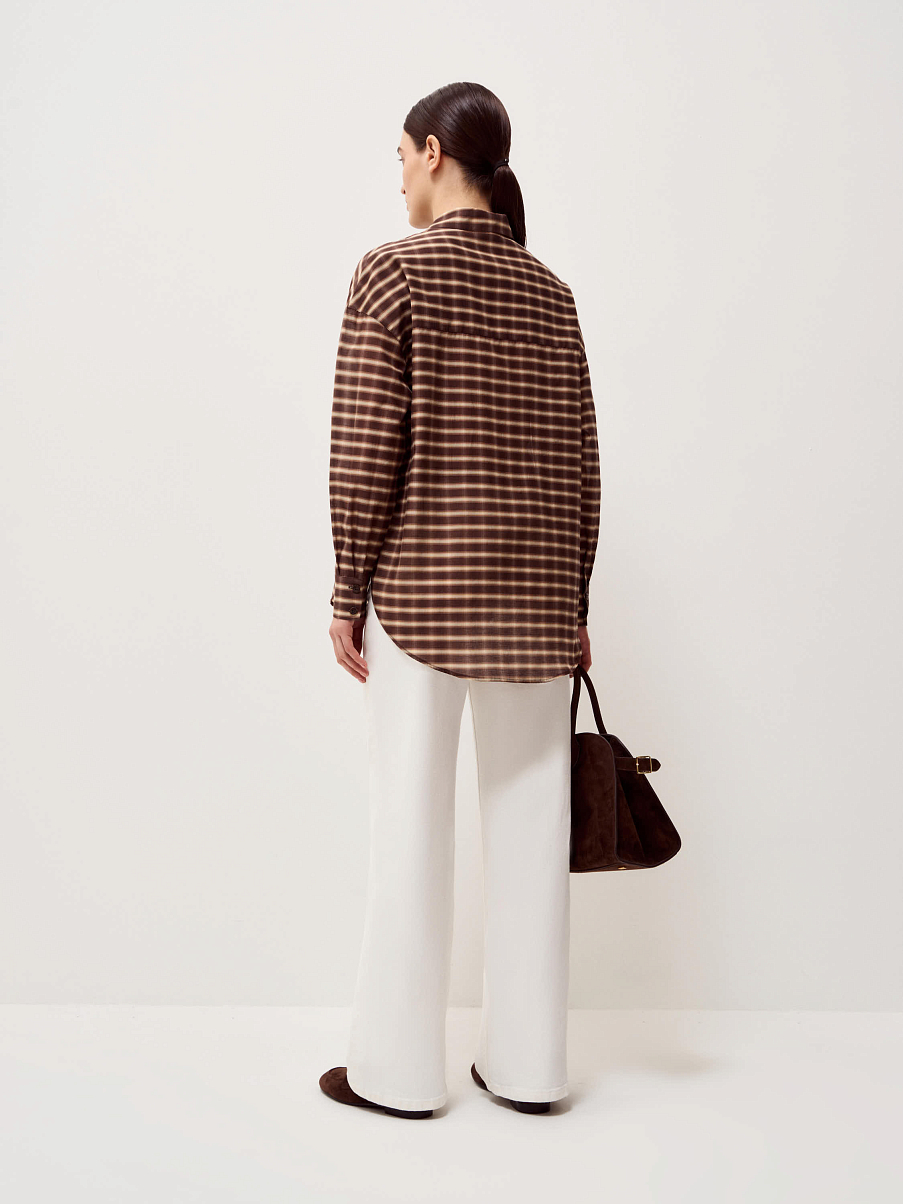 Рубашка из хлопка и шелка