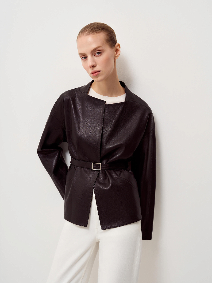 Жакет из натуральной кожи