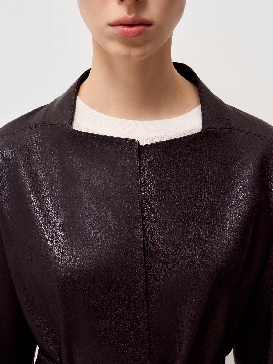 Жакет из натуральной кожи