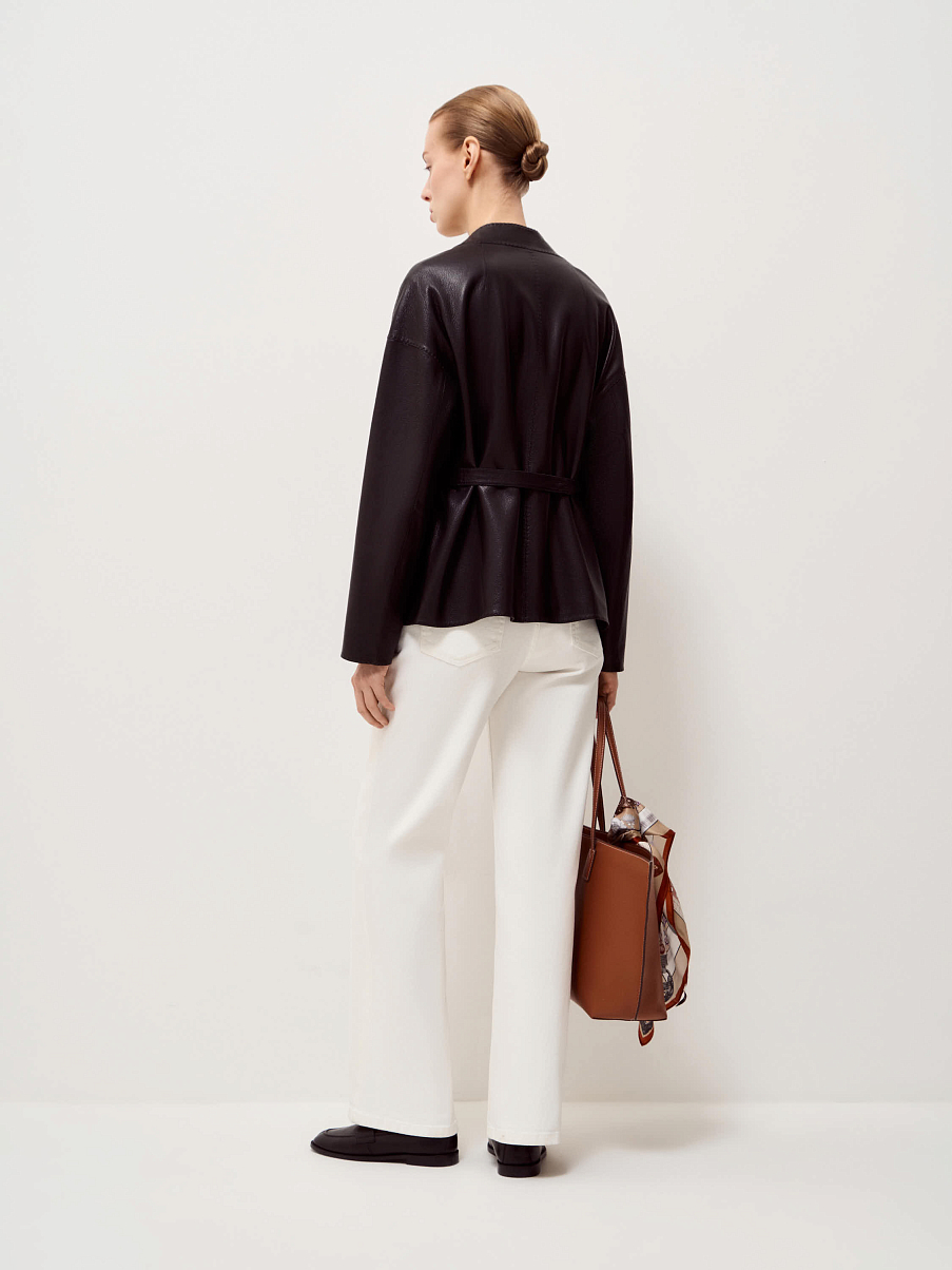 Жакет из натуральной кожи