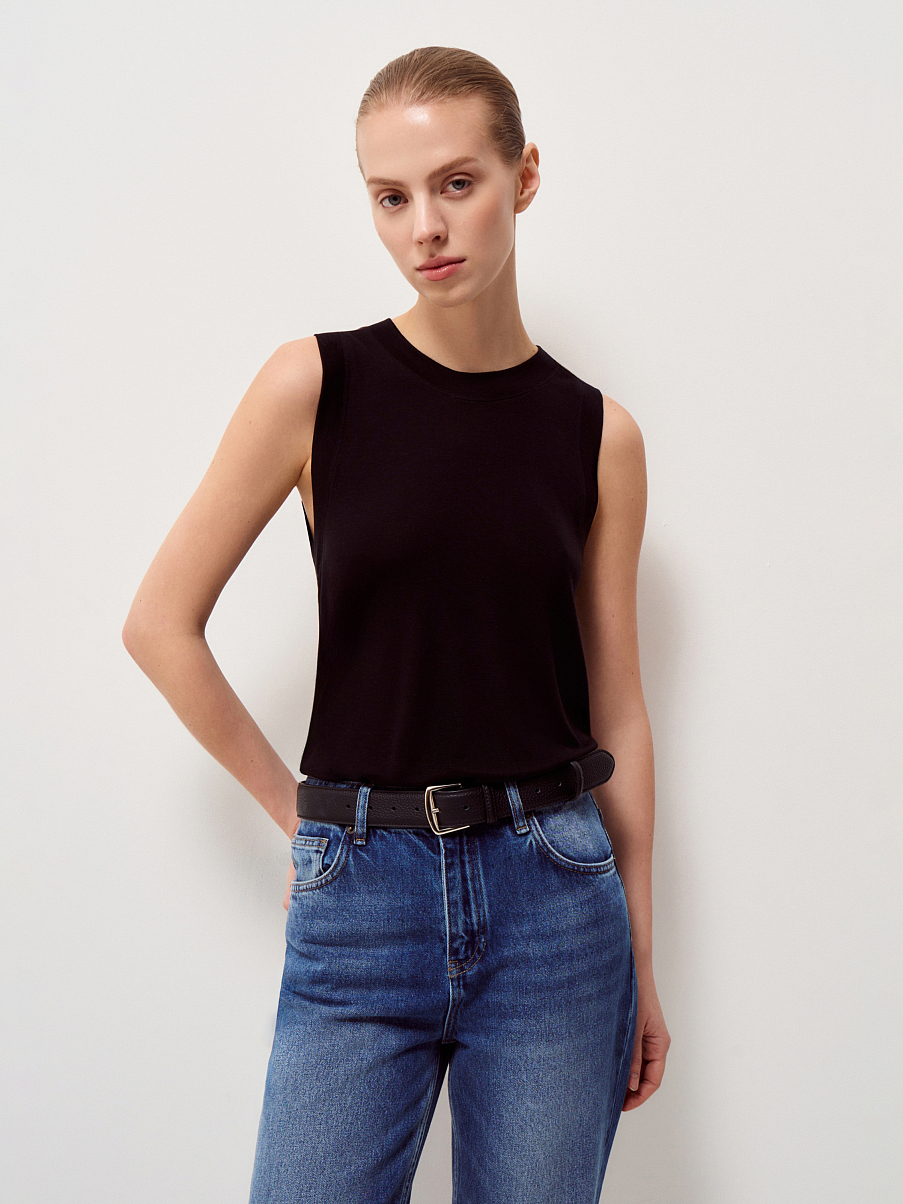 Топ из тенсела и шерсти