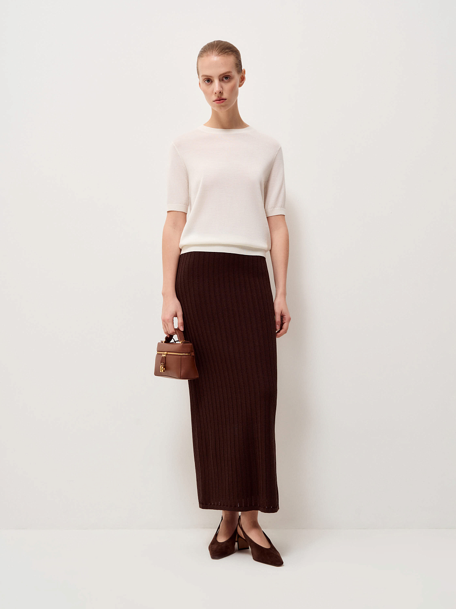 Топ из шерсти и шелка