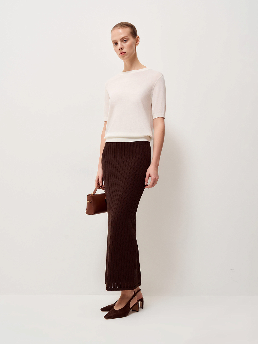 Топ из шерсти и шелка