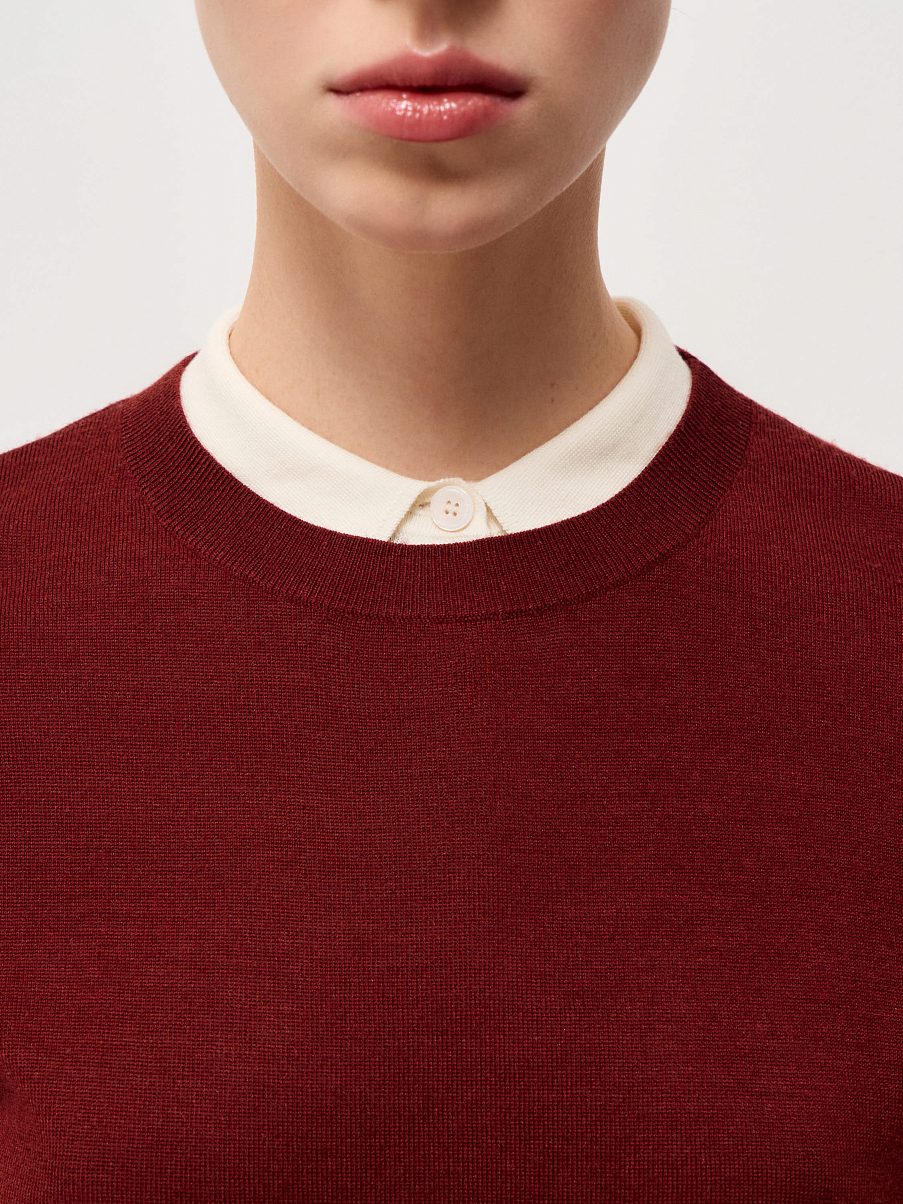 Топ из шерсти и шелка