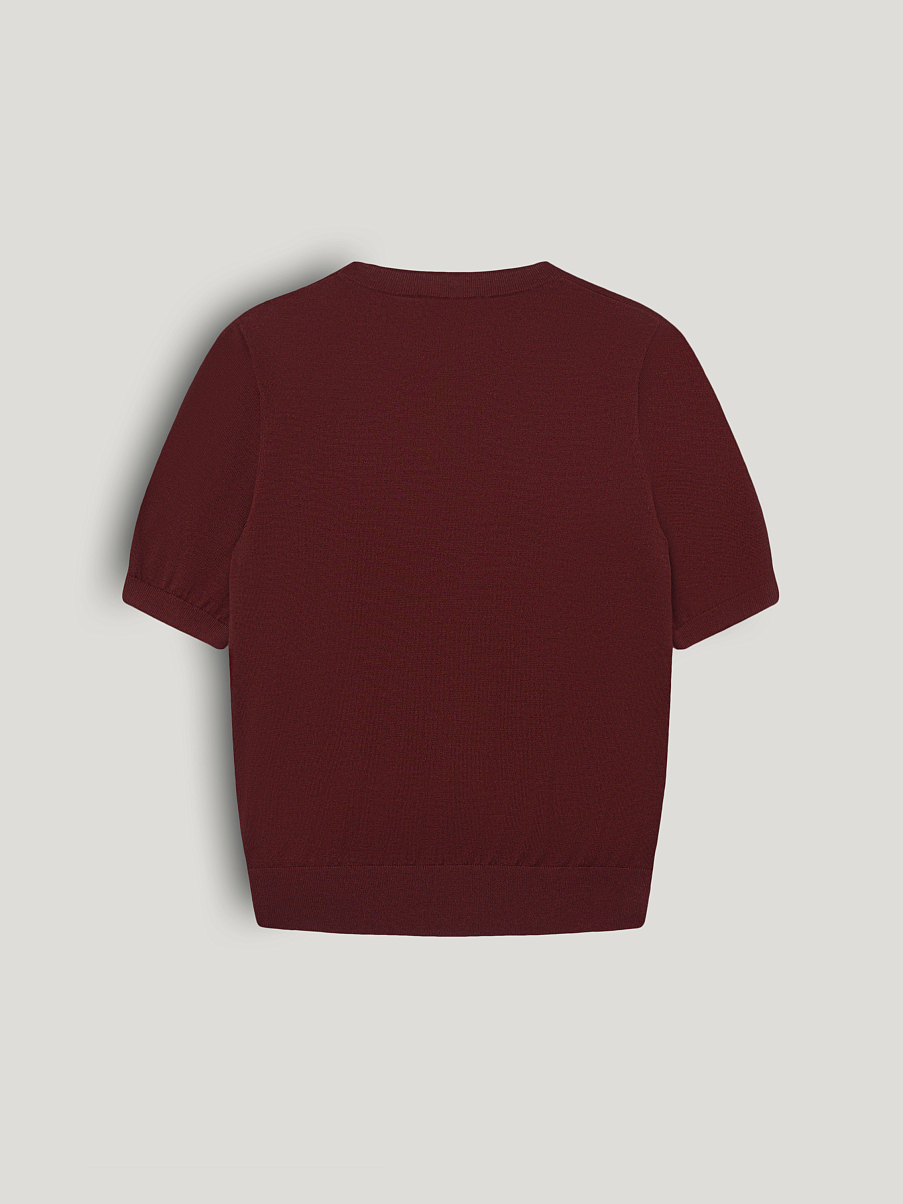 Топ из шерсти и шелка