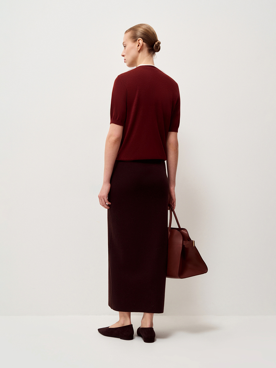 Топ из шерсти и шелка