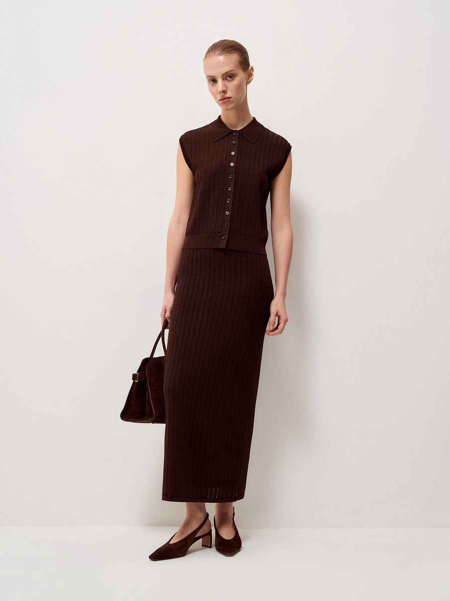 Топ из вискозы с шелком