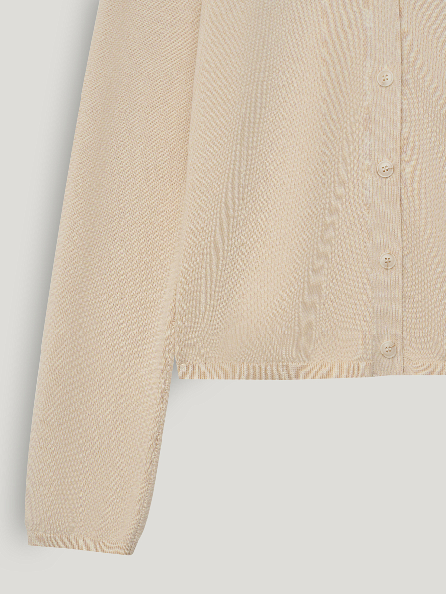 Кардиган из хлопка с шелком