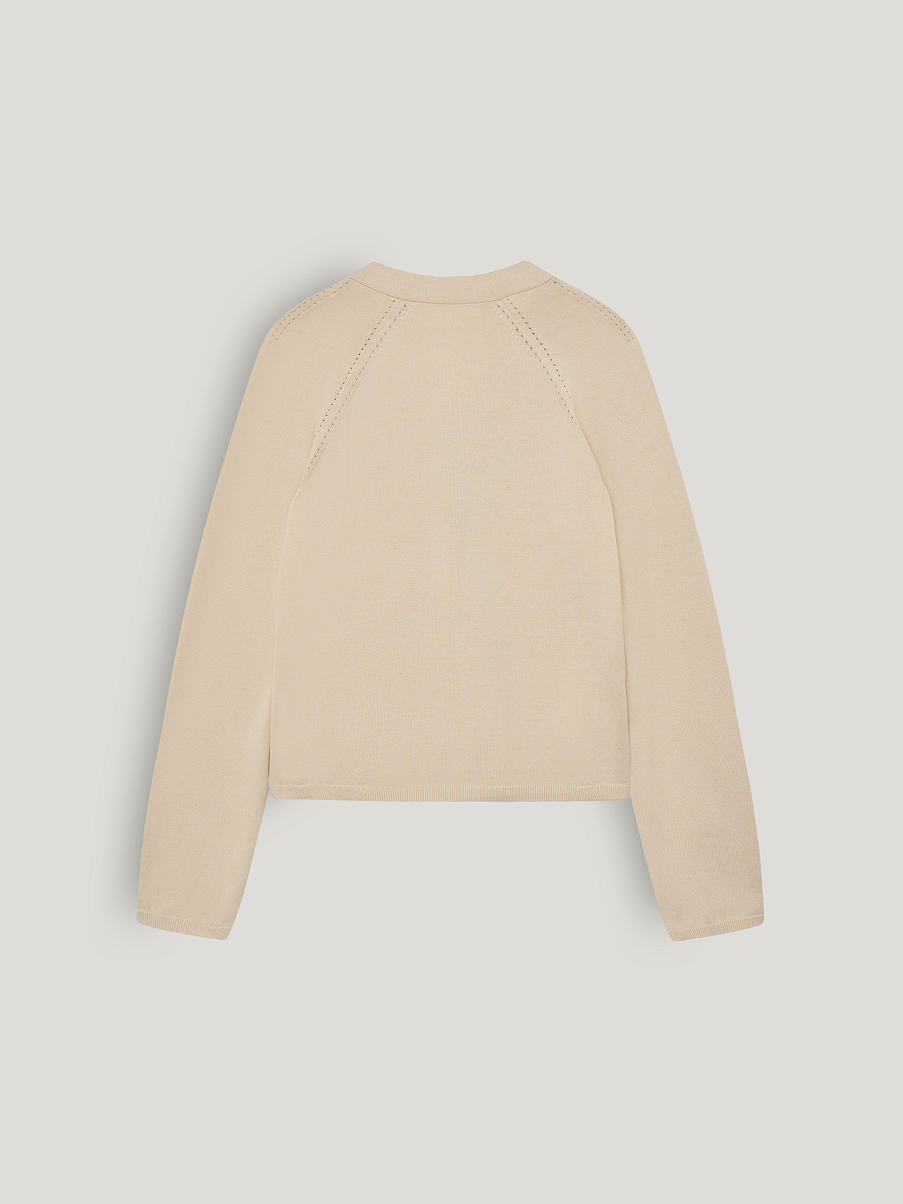 Кардиган из хлопка с шелком