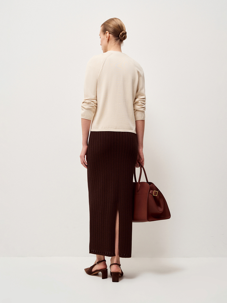 Кардиган из хлопка с шелком