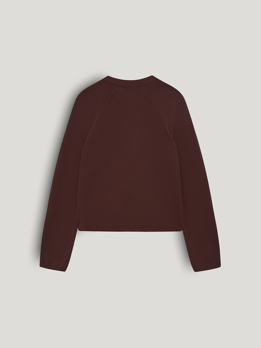 Кардиган из хлопка с шелком