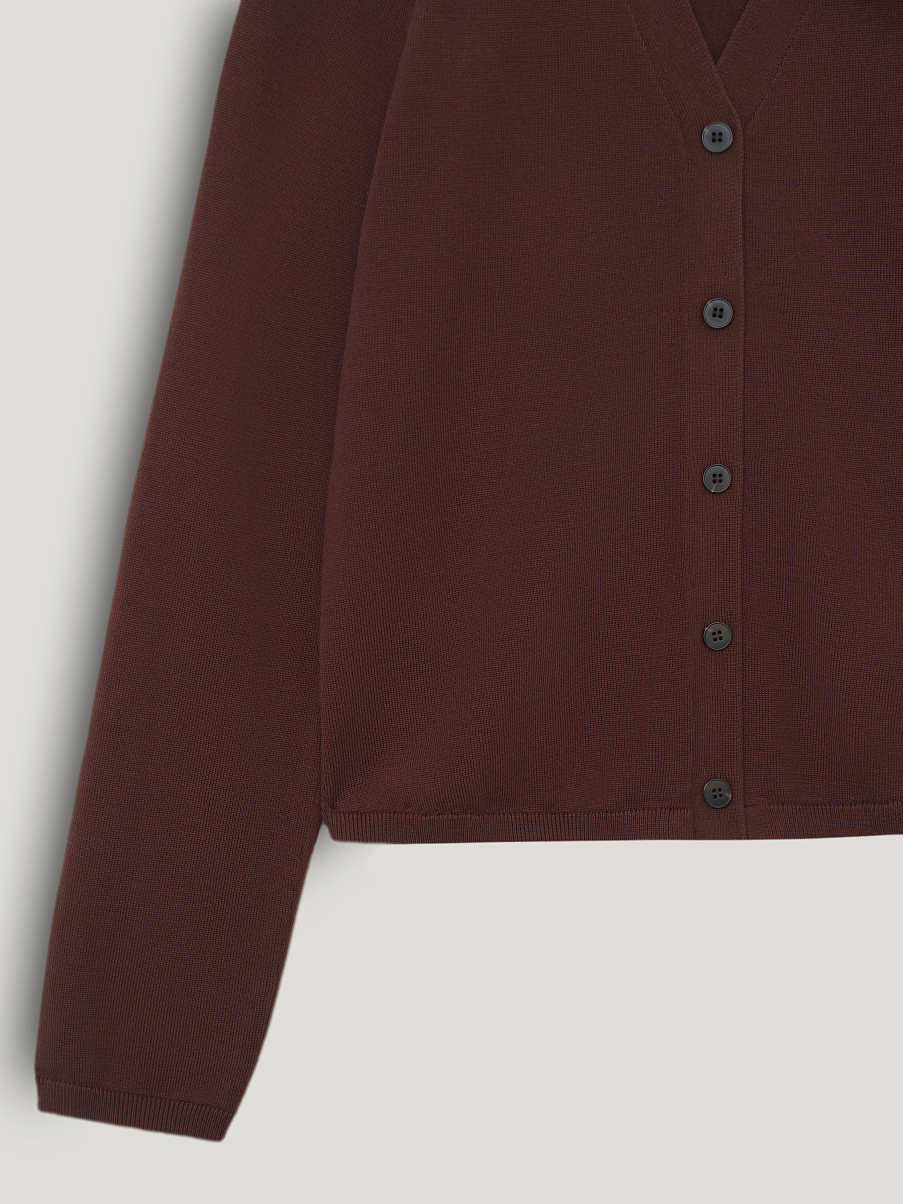 Кардиган из хлопка с шелком