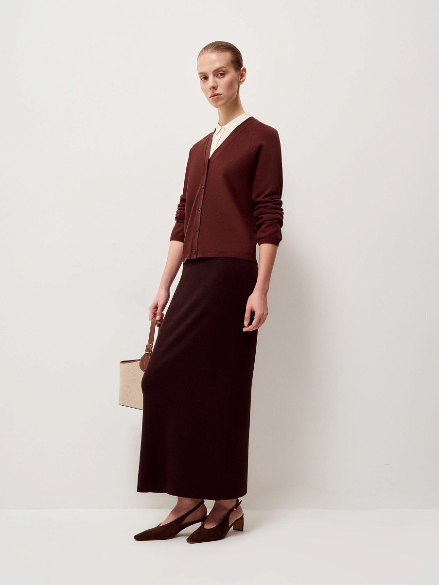 Кардиган из хлопка с шелком