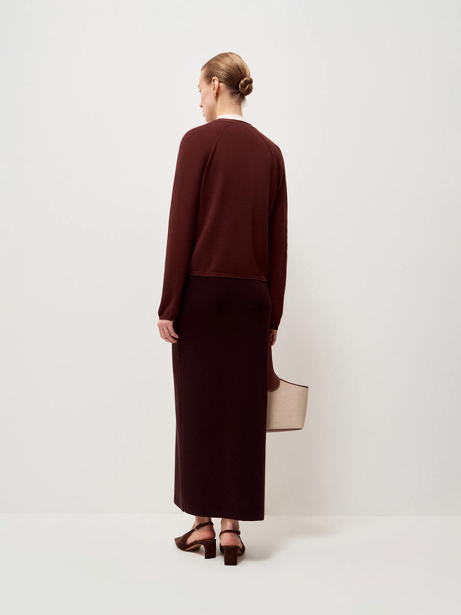 Кардиган из хлопка с шелком