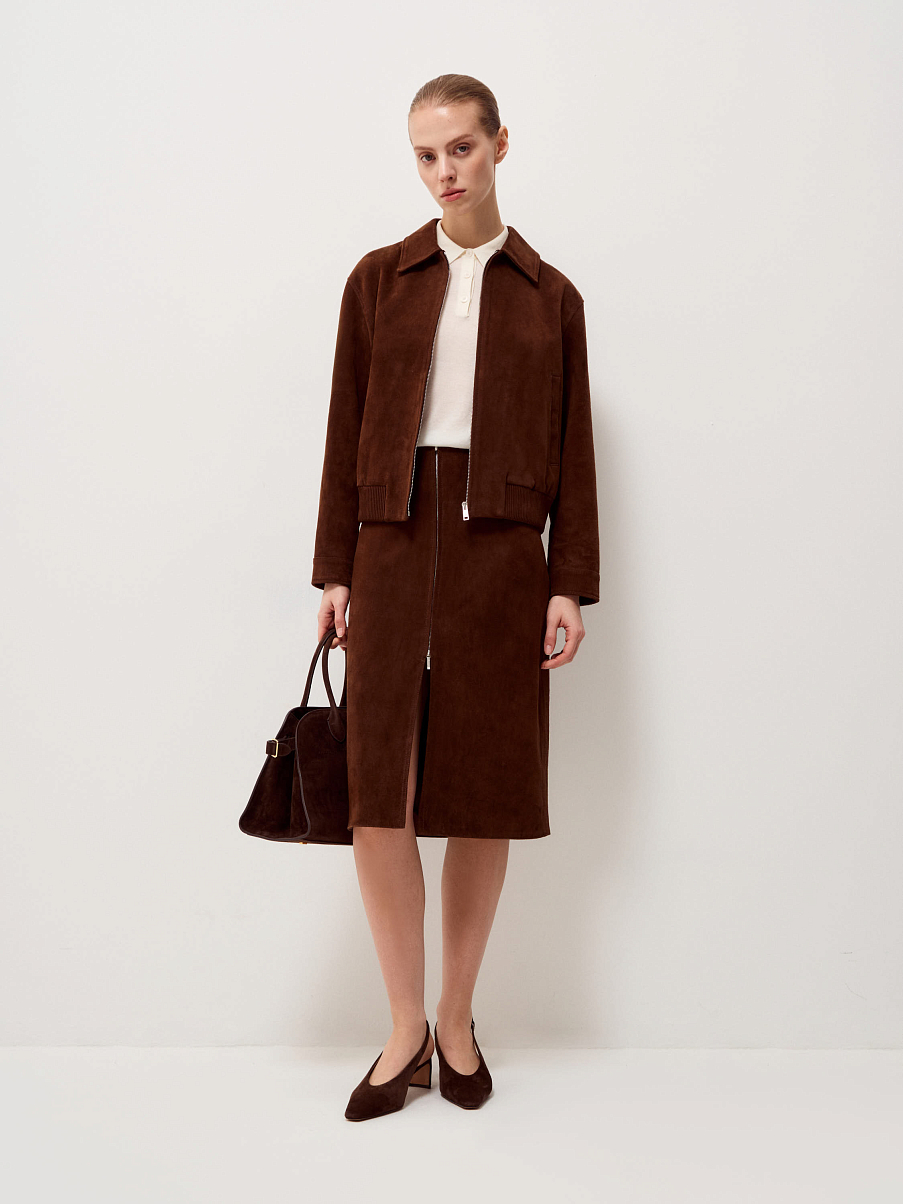 Юбка из натуральной замши