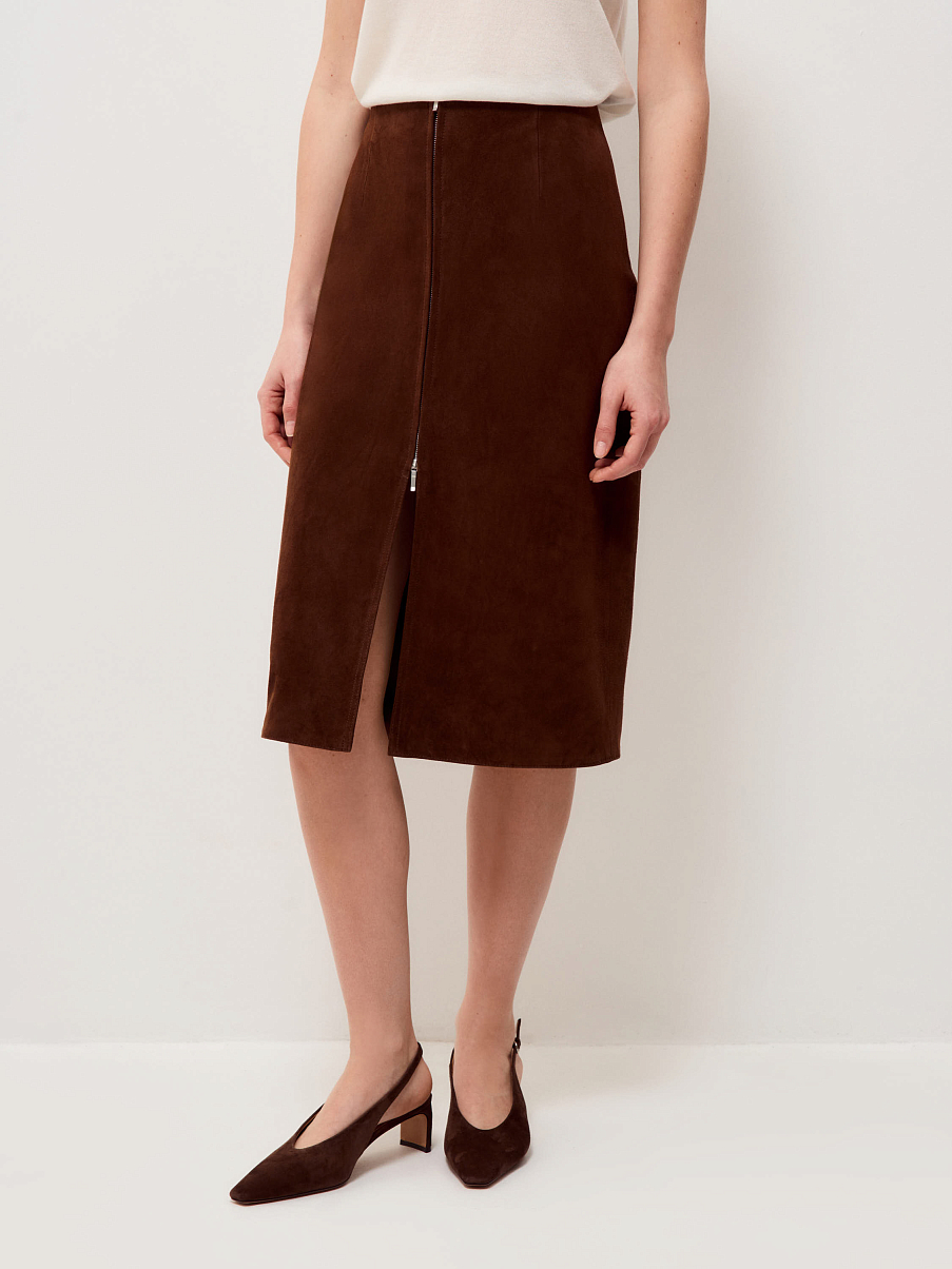 Юбка из натуральной замши