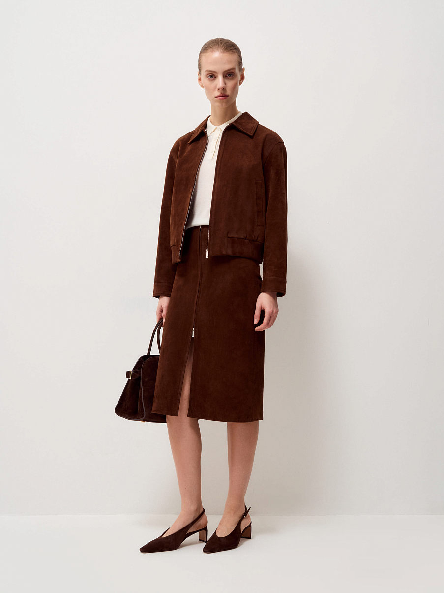 Юбка из натуральной замши