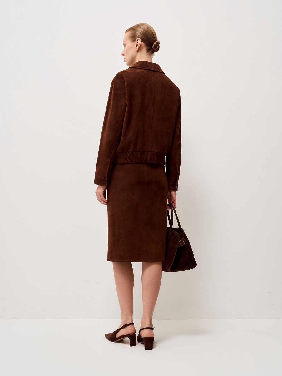 Юбка из натуральной замши