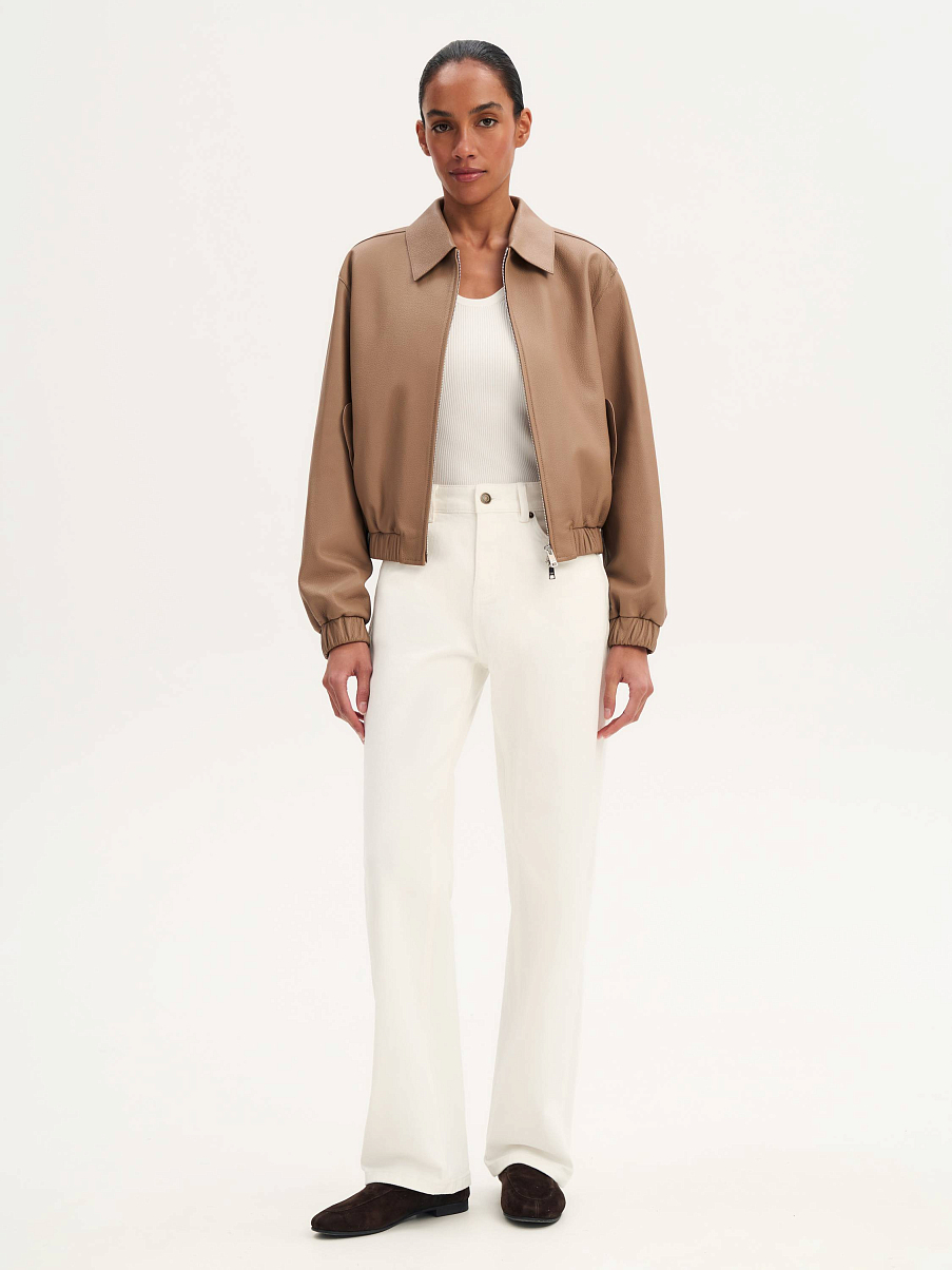 Бомбер из кожи