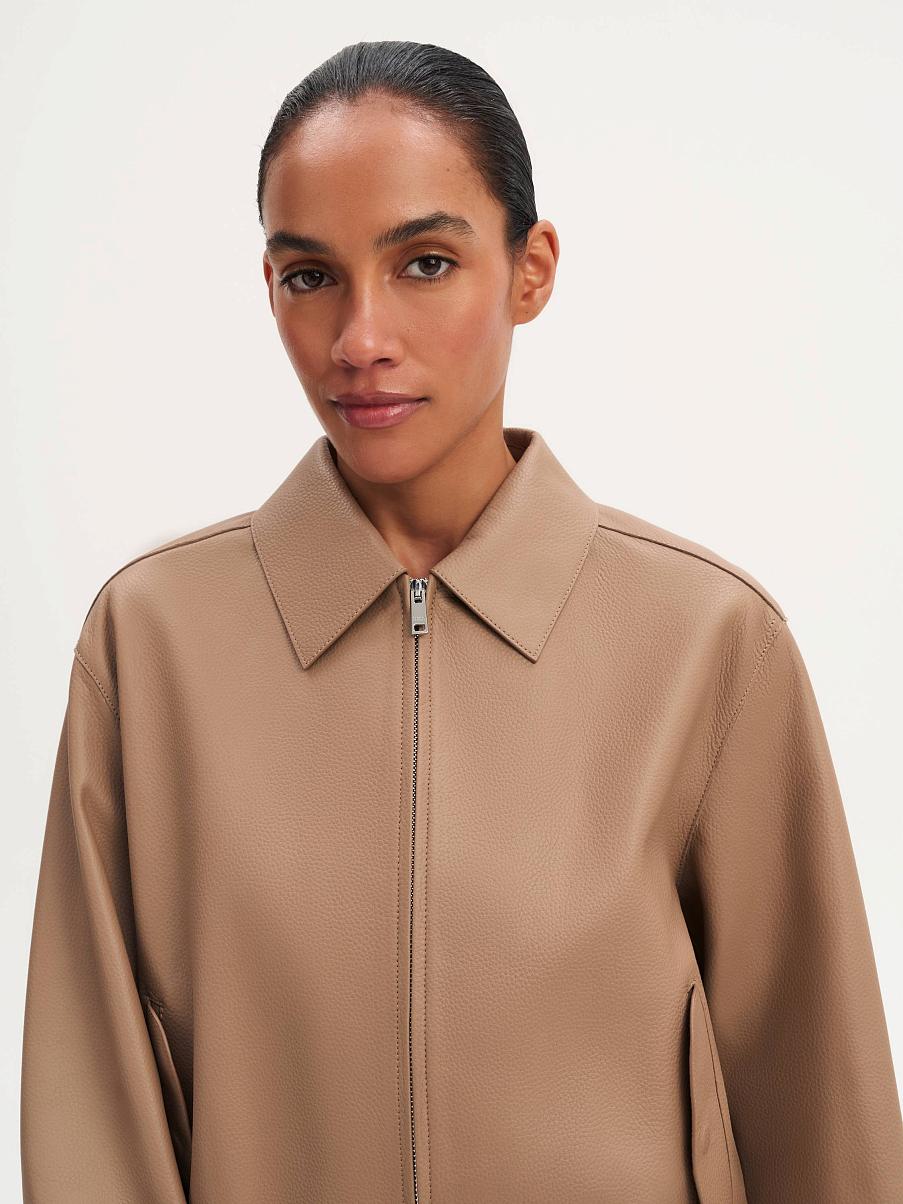 Бомбер из кожи