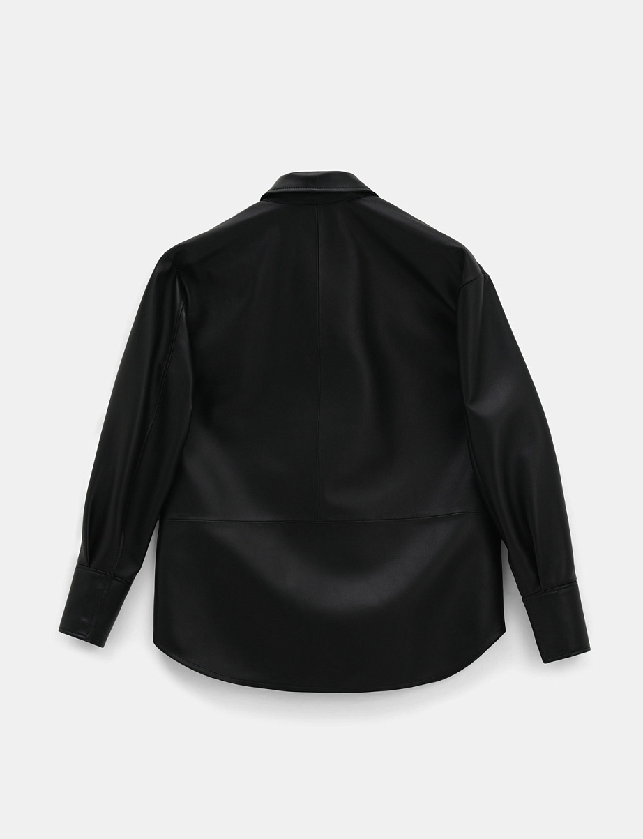 Рубашка оверсайз из натуральной кожи