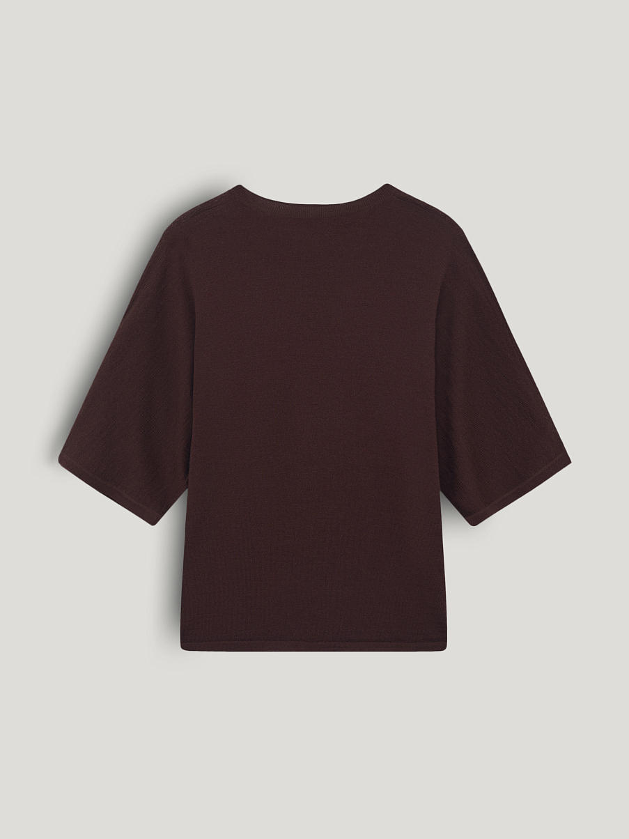 Топ из шерсти и шелка