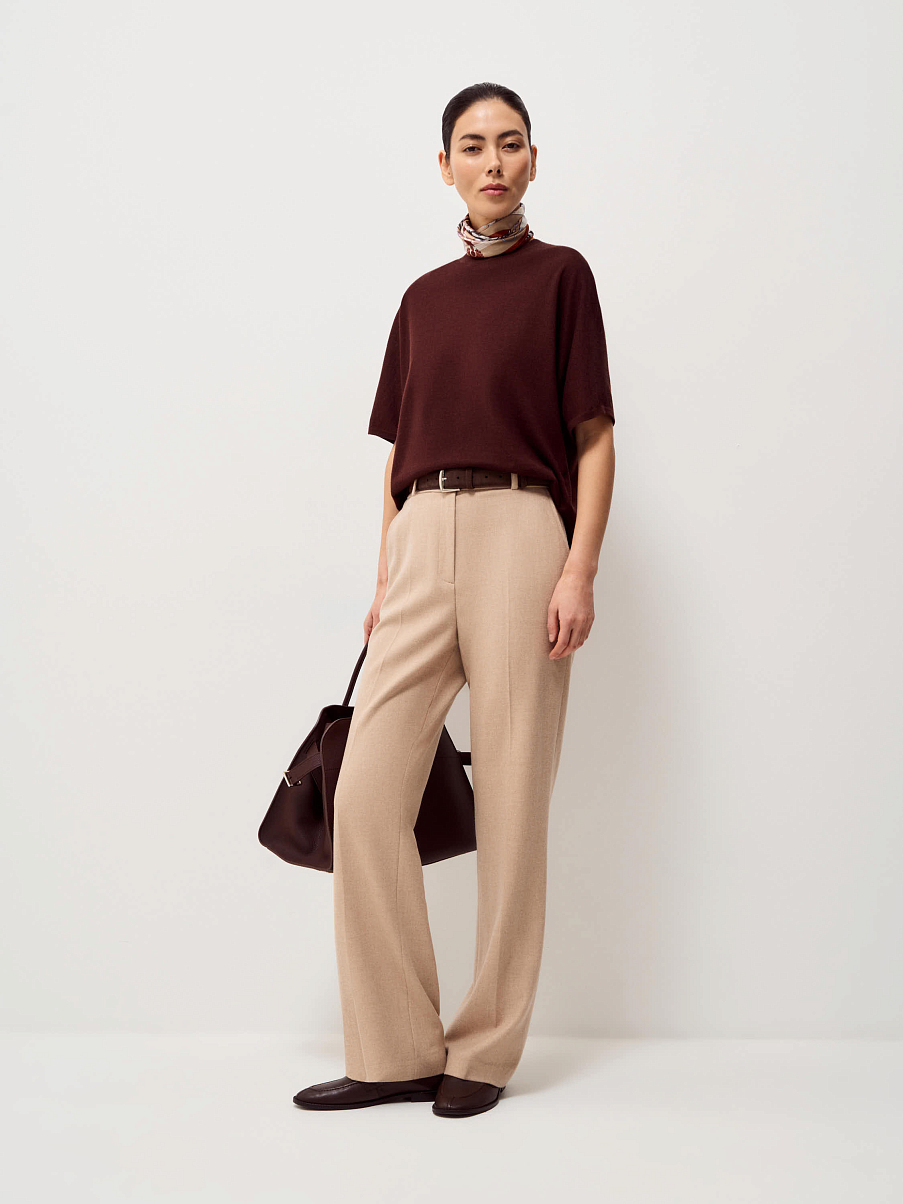 Топ из шерсти и шелка