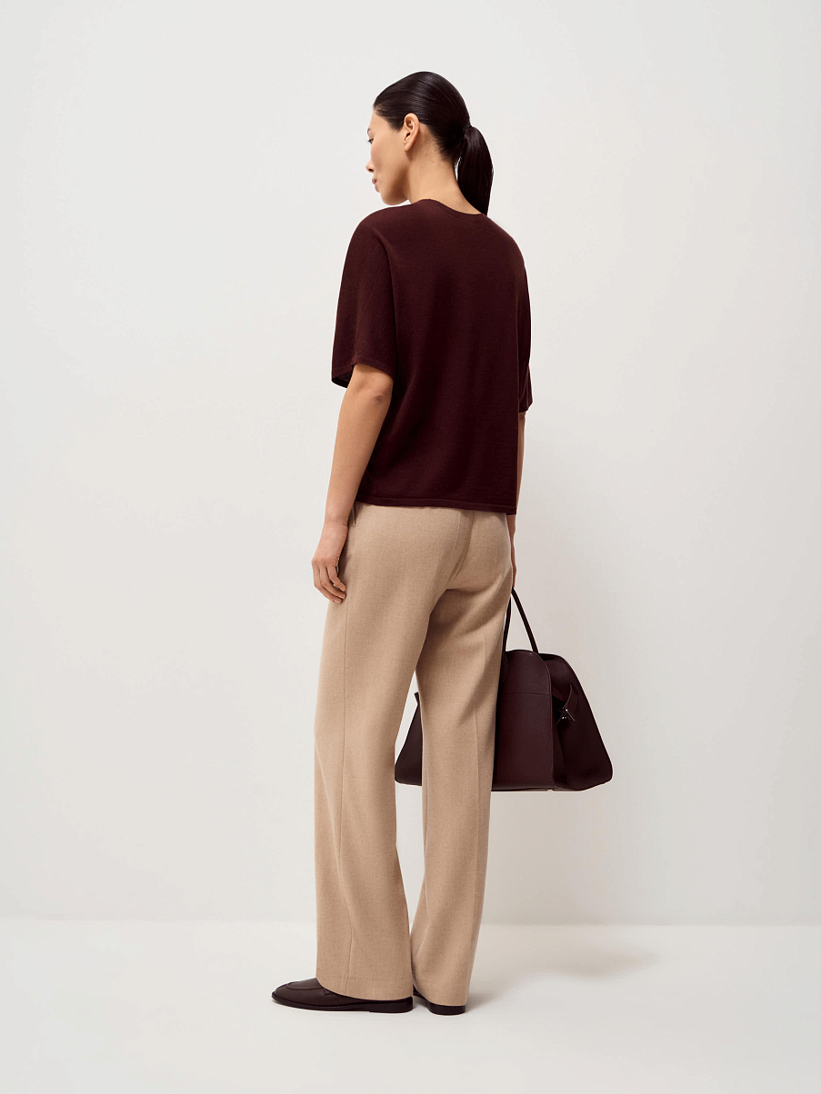 Топ из шерсти и шелка