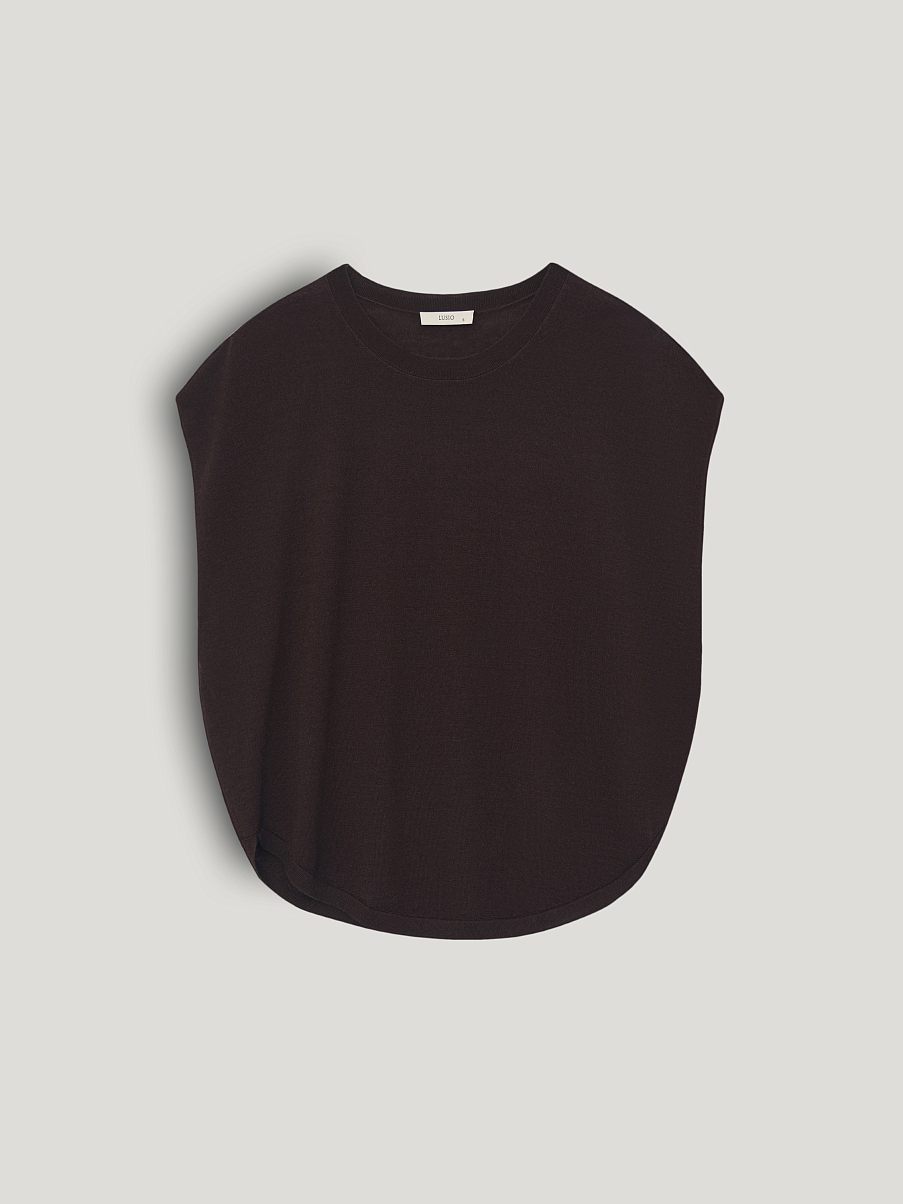 Топ из шерсти и шелка