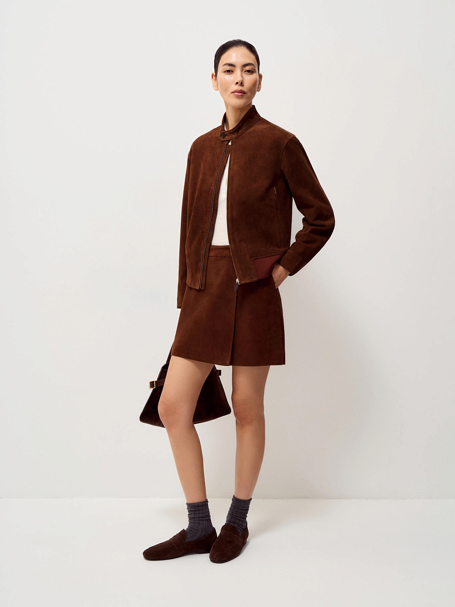 Юбка из натуральной замши