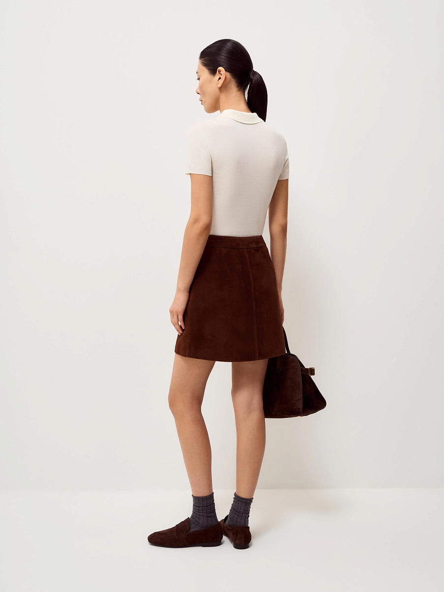 Юбка из натуральной замши