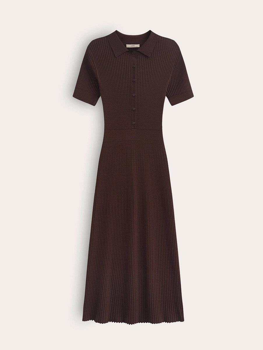 Платье трикотажное миди