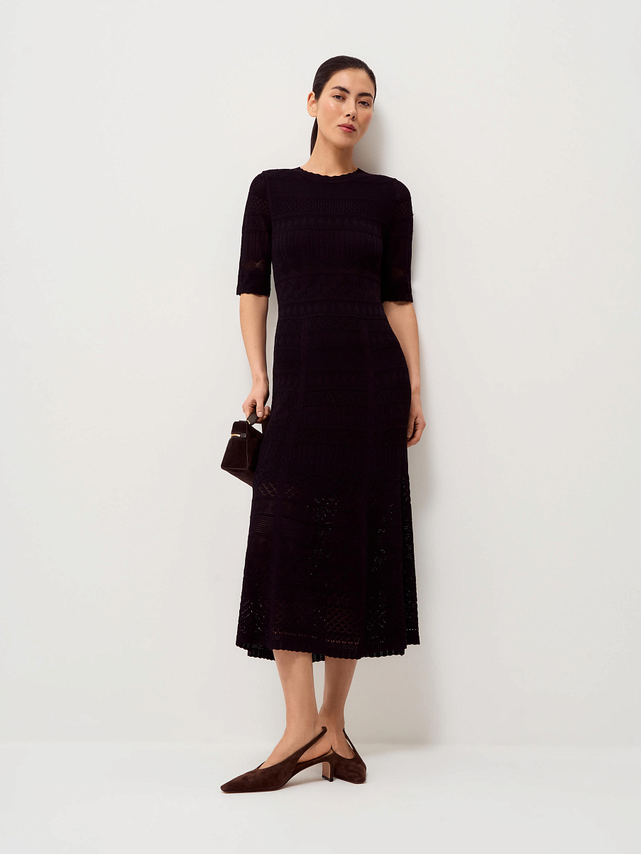 Платье трикотажное миди
