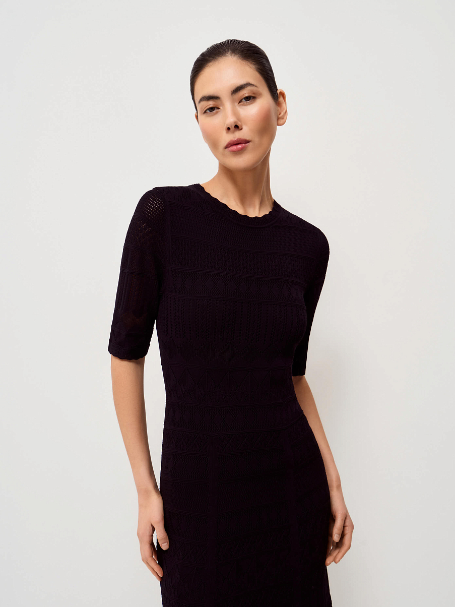 Платье трикотажное миди