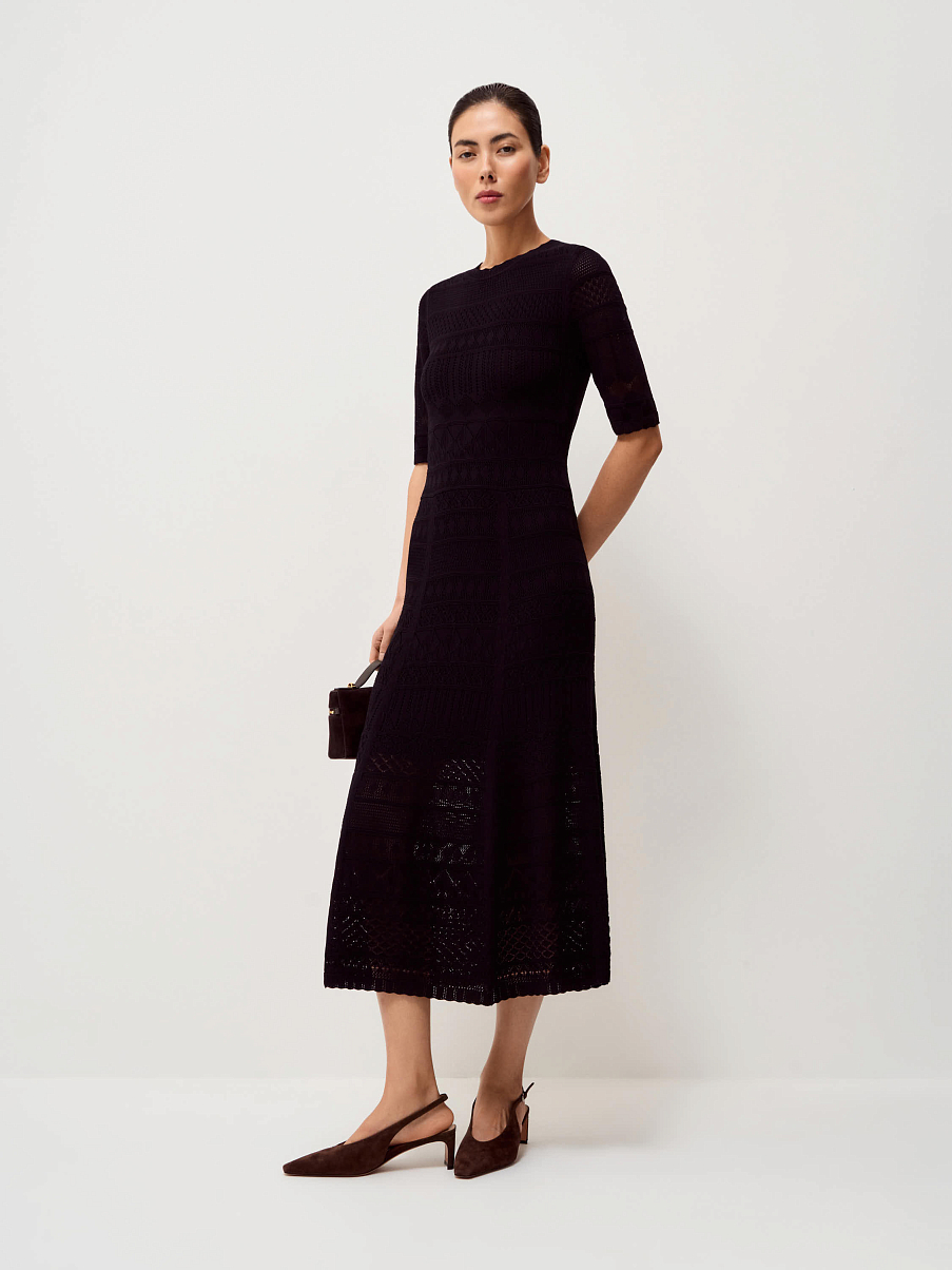 Платье трикотажное миди