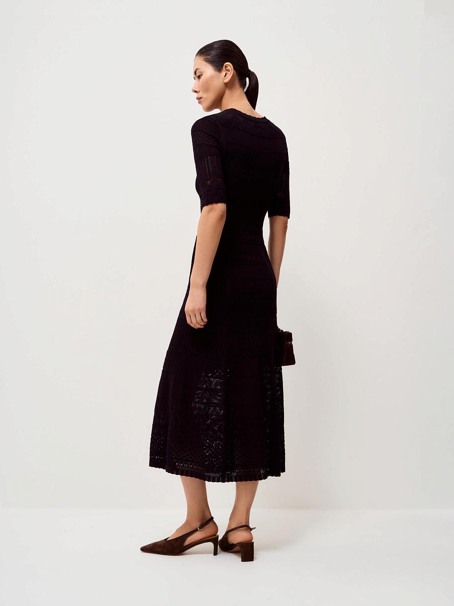 Платье трикотажное миди