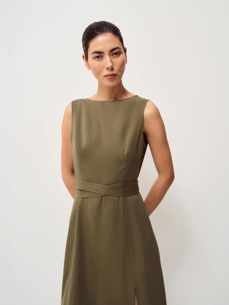 Платье из тенсела и льна