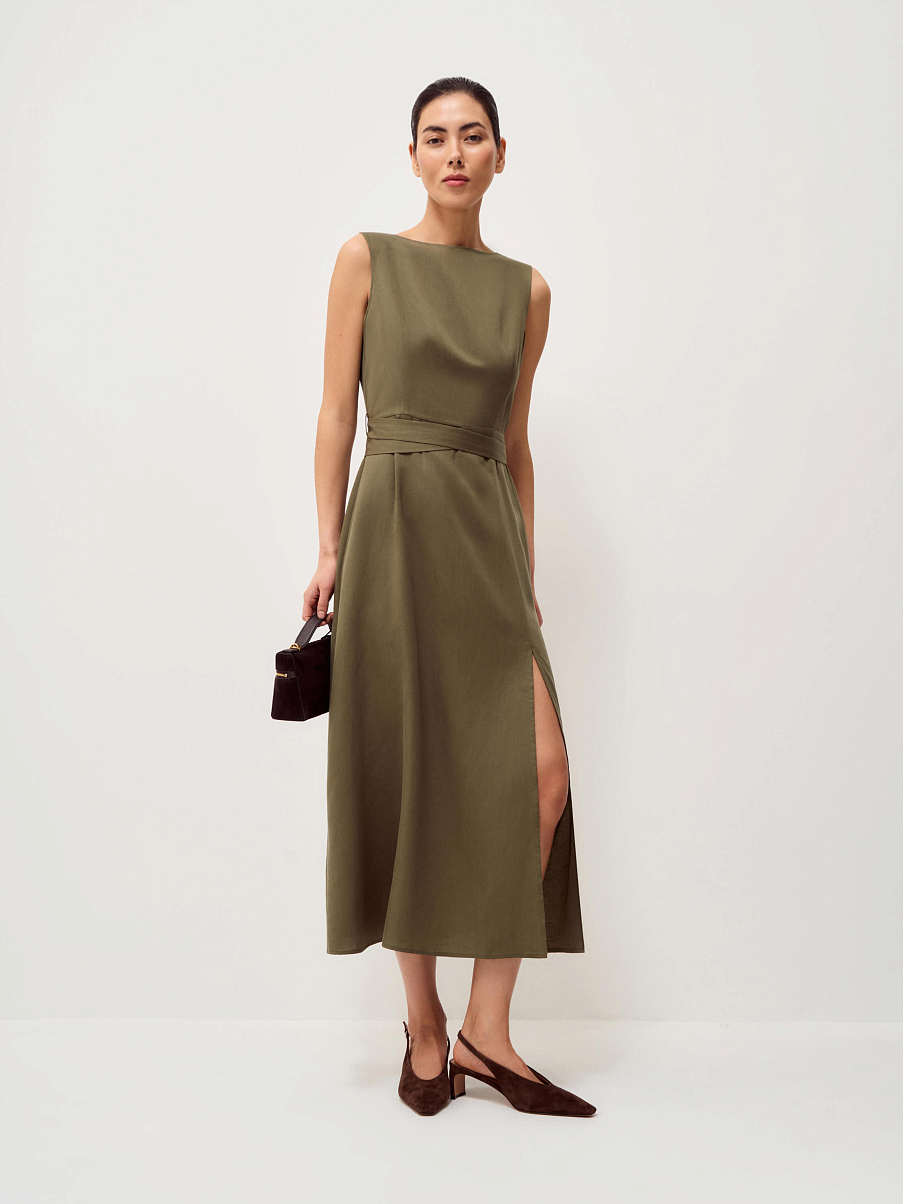 Платье из тенсела и льна