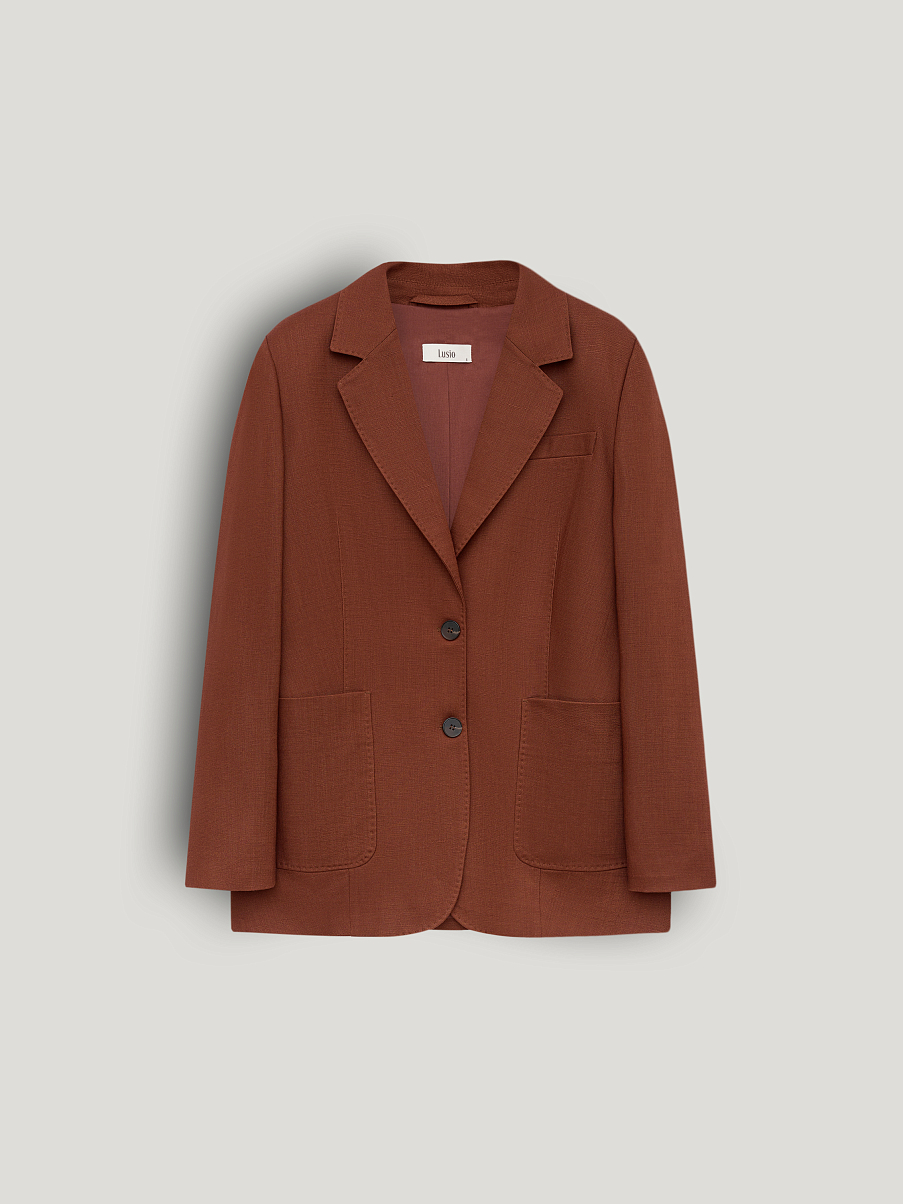 Жакет из тенсела и льна