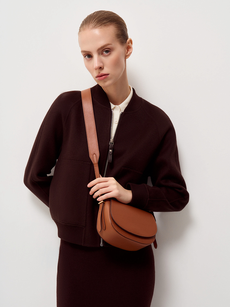 Сумка из натуральной кожи и замши